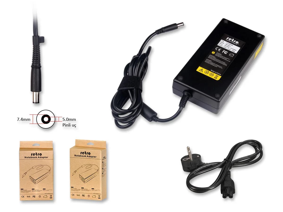 210W 19.5 Volt 10.8 Amper Dell Adaptör RETRO