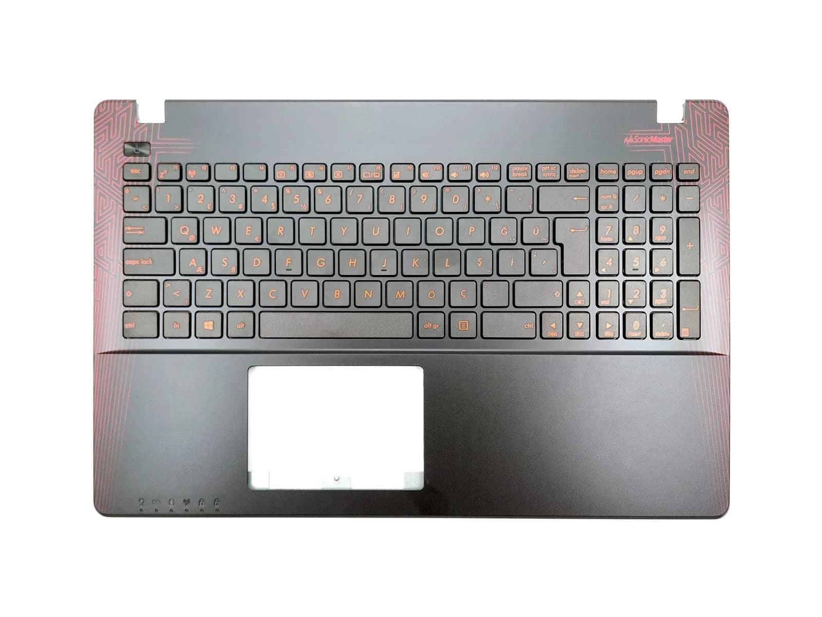 Asus X550VX-DM254DC Klavye Kasa Siyah (Kırmızı Harfli)